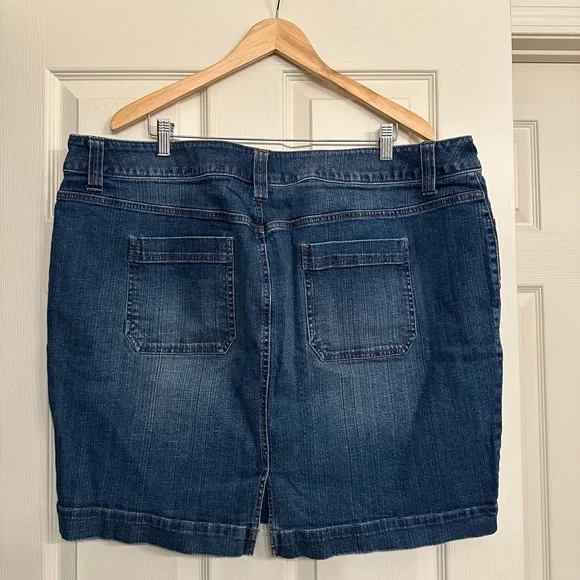 Lane Bryant Denim Mini Skirt - Blue - Picture 2 of 4